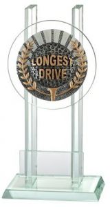 W140.051 Golf  - LONGEST DRIVE - Glaspokal/trophäe inkl. Beschriftung | 3 Größen