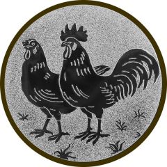 9100.265 Pokal-Emblem Geflügelzucht Hühner 25 mm Ø | GS Pokale
