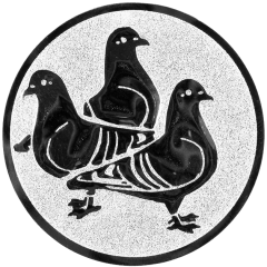 9100.333 Pokal-Emblem Tauben 25 mm Ø | GS Pokale