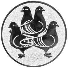 9100.334 Pokal-Emblem Tauben 25 mm Ø | GS Pokale