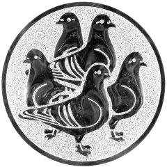 9100.335 Pokal-Emblem Tauben 25 mm Ø | GS Pokale