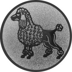 9100.336 Pokal-Emblem Hund - Pudel 25 mm Ø | GS Pokale