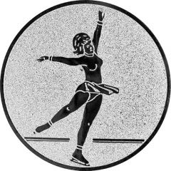 9100.342 Pokal-Emblem Eisläuferin 25 mm Ø | GS Pokale