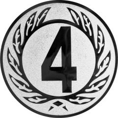 9100.392 Pokal-Emblem Zahl 4 25 mm Ø | GS Pokale