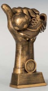 39404 Fussball Pokalfigur inkl. Beschriftung | 13,0 cm