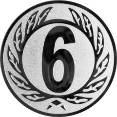9100.394 Pokal-Emblem Zahl 6 25 mm Ø | GS Pokale