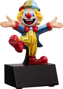 39828 Clown Kunstharzpokal inkl. Beschriftung | 13,2 cm