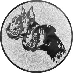 9100.400 Pokal-Emblem Boxerhunde 25 mm Ø | GS Pokale