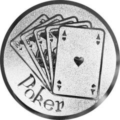9100.415 Pokal-Emblem Poker 25 mm Ø | GS Pokale