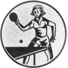 9100.417 Pokal-Emblem Tischtennis Damen 25 mm Ø | GS Pokale