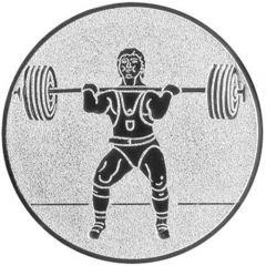 9100.507 Pokal-Emblem Gewichtheben 25 mm Ø | GS Pokale