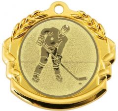 9360.314 Eishockey Medaille 70 mm Ø inkl. Band / Kordel | montiert