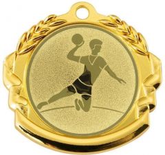 9360.236 Handball Herren Medaille 70 mm Ø inkl. Band / Kordel | montiert