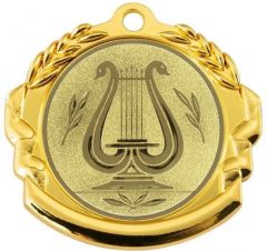 9360.271 Musik - Lyra Medaille 70 mm Ø inkl. Band / Kordel | montiert