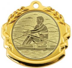 9360.228 Rudern - Ruderer Medaille 70 mm Ø inkl. Band / Kordel | montiert