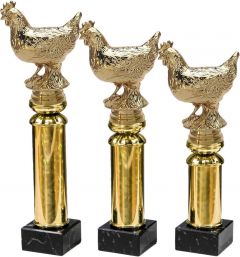 A59.34296 Huhn - Kleintierzucht Pokal inkl. Beschriftung | 3 Größen