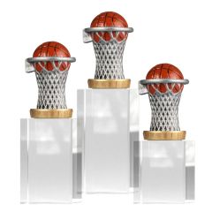 W400.029 Basketball Kristall-Glaspokal inkl. Beschriftung | 3 Größen