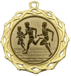 DI7003.246 Lauf - Läufer Medaille Möttlingen 70 mm Ø inkl. Band / Kordel | montiert