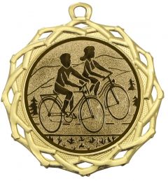 DI7003.251 Radwandern Medaille Wimsheim 70 mm Ø inkl. Band / Kordel | montiert