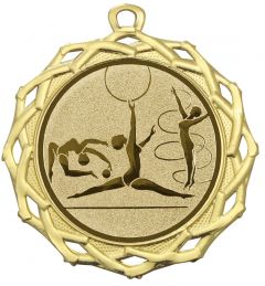 DI7003.298 Sportgymnastik Medaille 70 mm Ø inkl. Band / Kordel | montiert
