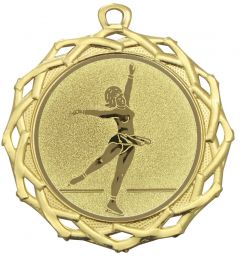 DI7003.342 Eislauf Medaille Bad Tölz 70 mm Ø inkl. Band / Kordel | montiert