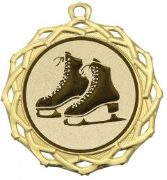 DI7003.343 Eislauf Medaille Oberstdorf 70 mm Ø inkl. Band / Kordel | montiert