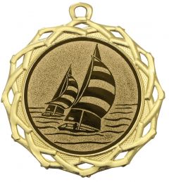 DI7003.353 Segler Medaille 70 mm Ø inkl. Band / Kordel | montiert