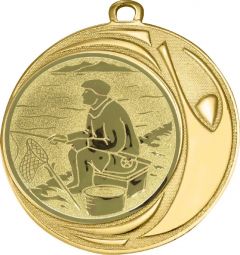 DI7006.232 Angler Medaille 70 mm Ø inkl. Kordel / Band | montiert