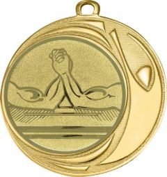 DI7006.404 Armdrücken Medaille 70 mm Ø inkl. Band / Kordel | montiert