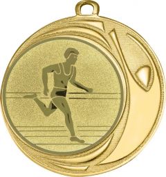 DI7006.243 Einzelläufer Medaille 70 mm Ø inkl. Kordel / Band | montiert