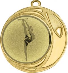 DI7006.546 Sportgymnastik Medaille 70 mm Ø inkl. Kordel / Band | montiert