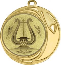 DI7006.271 Musik - Lyra Medaille 70 mm Ø inkl. Kordel / Band | montiert