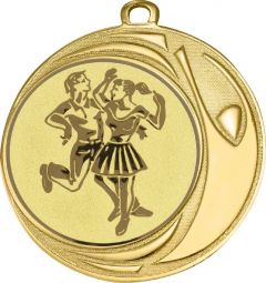 DI7006.553 Tanzsport Medaille 70 mm Ø inkl. Kordel / Band | montiert