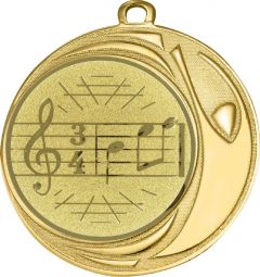 DI7006.272 Musik Medaille 70 mm Ø inkl. Kordel / Band | montiert