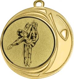 DI7006.504 Paarlauf Medaille 70 mm Ø inkl. Kordel / Band | montiert