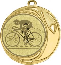 DI7006.250 Radrennsport Medaille 70 mm Ø inkl. Kordel / Band | montiert