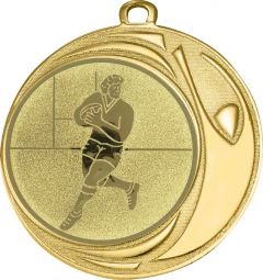 DI7006.533 Rugby Medaille 70 mm Ø inkl. Kordel / Band | montiert