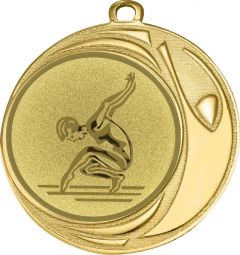 DI7006.296 Turnerin Medaille 70 mm Ø inkl. Kordel / Band | montiert