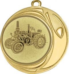 DI7006.520 Traktor Medaille 70 mm Ø inkl. Band / Kordel | montiert
