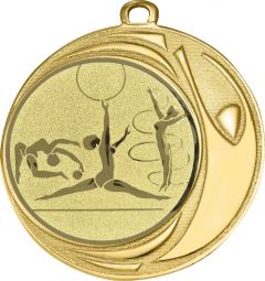 DI7006.298 Sportgymnastik Medaille 70 mm Ø inkl. Kordel / Band | montiert