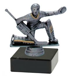 M34128 Eishockey - Torwart Pokal-Figur Landshut inkl. Beschriftung | 11,4 cm
