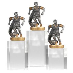 W400.004 Fussball Kristall-Glaspokal inkl. Beschriftung | 3 Größen