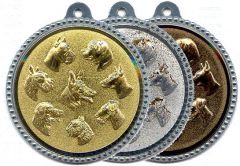 SME.023 Hunde - Gebrauchshunde Medaillen 56 mm Ø inkl. Band / Kordel | montiert