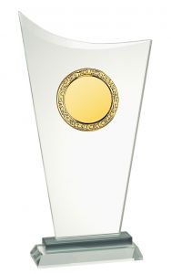 GL.026ST Glaspokal Bayreuth mit Metallprägoscheibe für Emblem 50 mm Ø | 3 Größen