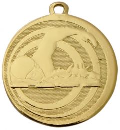 ME.094 Schwimmer Medaille 32 mm Ø inkl. Band / Kordel | montiert