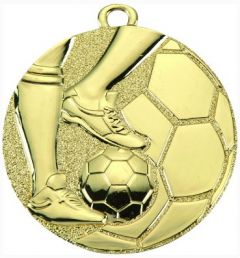 ME56 Fussball Medaille 45 mm Ø inkl. Band o. Kordel | montiert