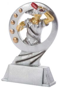 39368 Tischtennis Damen Pokalfigur inkl. Beschriftung | 17,0 cm