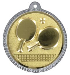 SME.016 Tischtennis Medaillen 56 mm Ø inkl. Band / Kordel | montiert