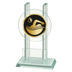 W140.AC Glaspokal mit Acrylmotiv inkl. Beschriftung | 3 Größen