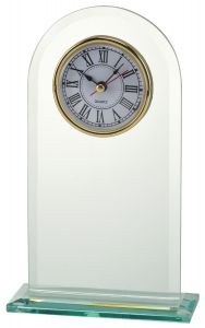 W540 Glaspokal Völklingen mit Uhrwerk inkl. Beschriftung | 20,0 cm h